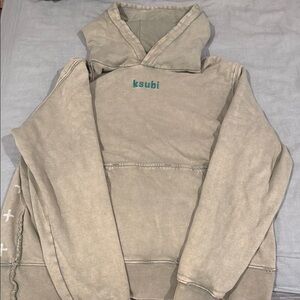 Ksubi Beige Hoodie with Green Logo